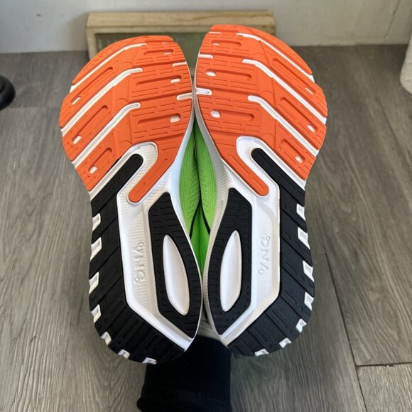 Size 9 - Brooks Launch 10 Volt Green Orange Running Shoe Men SAMPLE main image 7